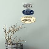 Victorian Please Use Front Door (Right Arrow) Wall or Door Sign