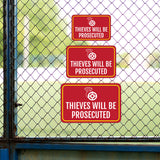 Classic Framed Plus Thieves Will Be Prosecuted Wall or Door Sign | Safety Warning Signage