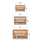 Classic Framed Plus Private Dock No Trespassing Wall or Door Sign | Marina Quayside Warning Signage