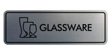 Signs ByLITA Standard Glassware Door or Wall Sign Easy Installation | Durable Construction | Kitchen Essentials | Hygiene | AirBnB Signs