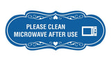 Signs ByLITA Designer Please Clean Microwave After Use Wall or Door Sign
