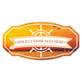Victorian Custom plus Boat (Sunset) Door or Wall Sign | Easy Installation | Family & Business Signage