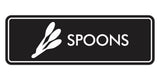 Signs ByLITA Standard Spoons Door or Wall Sign Easy Installation | Durable Construction | Kitchen Essentials | Hygiene | AirBnB Signs