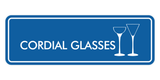 Signs ByLITA Standard Cordial Glasses Door or Wall Sign Easy Installation | Durable Construction | Kitchen Essentials | Hygiene | AirBnB Signs