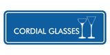 Signs ByLITA Standard Cordial Glasses Door or Wall Sign Easy Installation | Durable Construction | Kitchen Essentials | Hygiene | AirBnB Signs