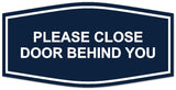 Signs ByLITA Fancy Please Close Door Behind You Sign - Laser-Engraved Lettering | Durable ABS Plastic | Vibrant Colors | Powerful Foam Tape