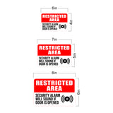 Classic Framed Plus Restricted Area Security Alarm Will Sound If Door Is Opened Door or Wall Sign | Safety Signage
