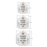 Heritage Plus Please Clean As You Go Wall or Door Sign | Public Spaces Signage