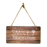 Security & Surveillance | Rustic Oak Wood 5 x 10" Hanging Signs