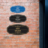 Signs ByLITA Victorian Exit/Salida Bilingual Wall or Door Sign