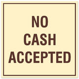 Signs ByLITA Square No Cash Accepted Sign - Easy Installation | Durable Material