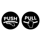 Signs ByLITA Circle Push and Pull Door Signs (Hands Vectors) Door Sign