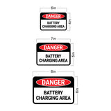 Classic Framed Plus Danger Battery Charging Area Door or Wall Sign | Health & Safety Signage