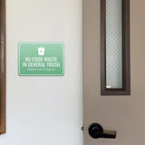 Classic Framed Plus No Food Waste in General Trash – Please Use Compost Door or Wall Sign | General Waste & Disposal