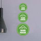 Circle Plus Main House Wall or Door Sign | Easy Installation | Business & Studio Signage
