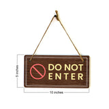 Do Not Enter 5x10 Hanging Wall or Door Sign | Warm Welcoming Signage For Homes