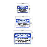 Classic Framed Plus Notice Do Not Dump Chemicals Down This Drain Wall or Door Sign | Office & Workspace Bathroom Signage
