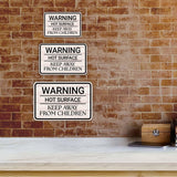 Classic Framed Plus Warning – Hot Surface Keep Away From Children Door or Wall Sign | Children's Warning and Safety Signs