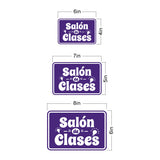 Classic Framed Plus Salón de Clases — Classroom Door or Wall Sign | Spanish - Church Room & Area Signs