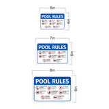Classic Framed Pool Rules (Multi-Rule) — Wall or Door Sign | Pool & Aquatic - Sign
