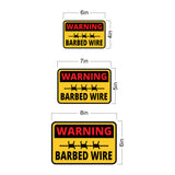 Classic Framed Plus Warning Barbed Wire Wall or Door Sign | Health & Safety Warning Signage