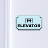 Notched Standard Elevator Wall or Door Sign | Facilities and Rooms Sign