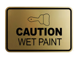 Signs ByLITA Classic Framed Caution Wet Paint Durable Sign | Easy Installation | Elegant Design Wall or Door Sign