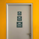 Square Plus Gender-neutral Restroom Available Wall or Door Sign | General Restroom Information