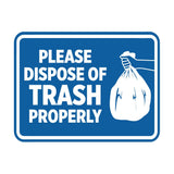 Signs ByLITA Classic Framed Please Dispose Of Trash Properly Wall or Door Sign