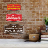 Signs ByLITA Fancy Home of a Proud Veteran Easy Installation | Honor Veterans with Military Signs | US Pride | Businesses and Homes Wall or Door Sign