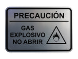 Signs ByLITA Classic Framed Precaución Gas Explosivo - No Abrir Door or Wall Sign Easy Installation | Health And Safety | Building And Hospitality