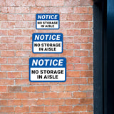Classic Framed Plus Notice No Storage In Aisle Door or Wall Sign | Health & Safety Signage