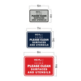 Classic Framed Please Clean Surfaces and Utensils Wall or Door Sign