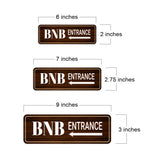 Standard Plus BNB Entrance (Left Arrow) Door or Wall Sign | BnB Hosting Signage