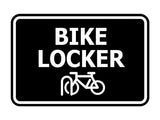 Signs ByLITA Classic Framed Bike Locker Wall or Door Sign
