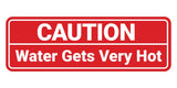Standard Caution Water Gets Very Hot Wall or Door Sign Multipack