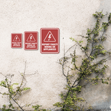Portrait Round Plus Report Faulty Wiring or Appliances Wall or Door Sign | Electric Safety Sign