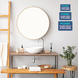Classic Framed Plus Please Flush Toilet After Using Door or Wall Sign | Bathroom Signage