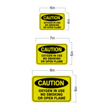 Classic Framed Plus Caution Oxygen In Use No Smoking Or Open Flame Door or Wall Sign | Warning Signage