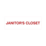 Basic Janitor's Closet Door/Wall Sign (Multipack)