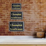 Classic Framed Plus Drink Like a Champion, Train Like a Gentleman Door or Wall Sign | Motivational Decor