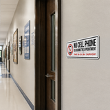 Standard Plus No Cell Phone Use During Your Appointment Wall or Door Sign | No Cell Phone Signs - Sign