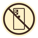 Signs ByLITA Circle No Cellphones Graphic Door or Wall Sign | Easy Installation | Durable Construction | Promote Health And Safety | Caution Warning Sign for Home, Business and Office Spaces