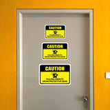 Classic Framed Plus Caution Falling Objects Wear Protective Gear Door or Wall Sign | Workplace Health and Safety Warning Signage