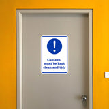Portrait Round Plus Canteen Must Be Kept Clean And Tidy Door or Wall Sign