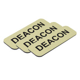 Deacon 1 x 3" Name Tag, (3 Pack)