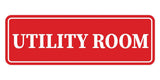 Standard Utility Room Wall or Door Sign