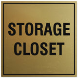 Signs ByLITA Square Storage Closet Sign - Easy Installation | Durable Material