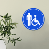 Circle Plus Female Restroom Wall or Door Sign | Easy Installation | Health & Safety Signage