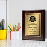 Top Sales Performer Competition Customizable Award Plaque | Easel Mount Option | Achievement and Recognition Personalizable Plaques